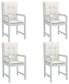 4 db melange krémszínű szövet háttámlás székpárna 100x50x4 cm