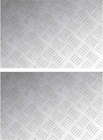 vidaXL Lépcsőfok Négyszögletes 2 pcs Ezüst 60 x 40 cm Alumínium