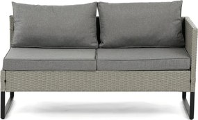 Kerti bútor garnitúra, polyrattan, szürke, AZS-A1915 GREY