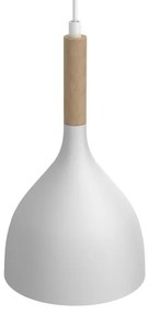 Csillár zsinóron NOAK WOOD 2xE27/15W/230V fehér/bükkfa