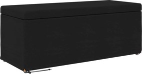 vidaXL Zsámoly Fekete 101 x 41 x 40 cm Szövet és faszerkezet