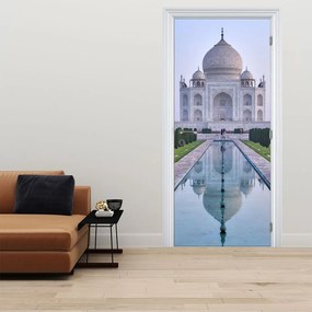 Fotótapéta ajtóra - Taj Mahal napkeltekor (95x205cm)