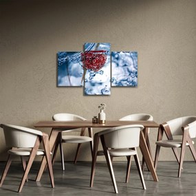 Kép - málna részlete a vízben (90x60 cm)