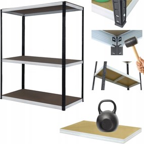 Helios fém tároló állvány műhely állvány 90x75x30cm 3Px175kg