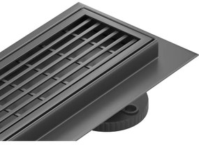 Mexen Flat M33 rozsdamentes acĂ©l zuhanyfolyĂł 50 cm, fekete, 1733050-15