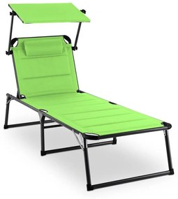 Amalfi Juicy Lime napozóágy, 70 x 37 x 200 cm, napellenző, zöld