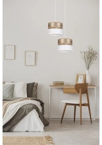 Csillár zsinóron LIMA 1xE27/60W/230V arany/fehér