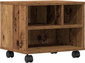 vidaXL Nyomtatóállvány tárolóval Öreg fa 41 x 32 x 33.5 cm Faanyag