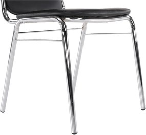 Szék tárgyalóterembe, fekete textilbőr, ZEKI