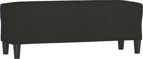 vidaXL fekete szövet pad 100 x 35 x 41 cm