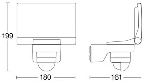 STEINEL 82086 - LED Reflektor érzékelővel XLED PROTECT LED/13,6W/230V IP44 fekete