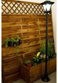 Napelemes kültéri LED-lámpa, 1,2 V, 1800 mAh, IP44, fekete