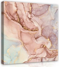 Vászonkép 80x80 Absztrakt márvány arany pasztell színek textúra elegancia
