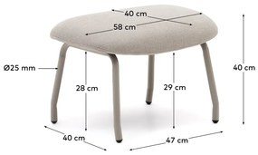 Bézs puff Belina – Kave Home