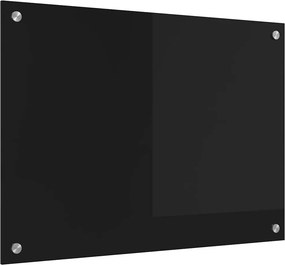 vidaXL Konyhai splashback Fekete 70 x 50 cm edzett üveg
