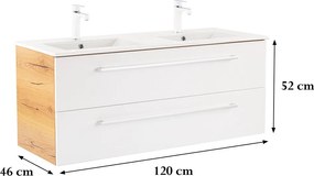 Vario Clam 120 alsó szekrény mosdóval