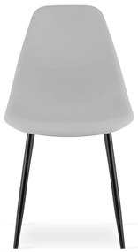 AKCIÓ Világosszürke OSAKA szék fekete lábakkal II. osztály