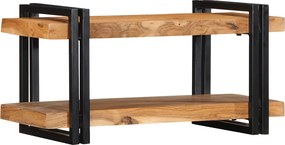 vidaXL fali polc 70x33x35 cm tömör fa akácfa