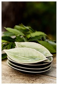 Riviera világoszöld agyagkerámia tároló tálca, hossz 18 cm - Costa Nova