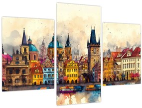 Kép - Ősz a festett városban (90x60 cm)