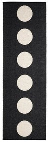 Fekete-fehér kültéri-beltéri futószőnyeg 70x225 cm Vera Black – Pappelina