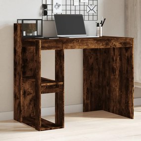 füstös tölgy színű szerelt fa irodai asztal 103,5x56,5x94 cm