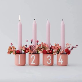 Porcelán gyertyatartó készlet 4 db-os Mini - Design Letters