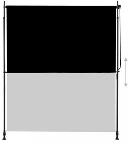 antracitszürke kültéri sötétítő roló 200 x 270 cm