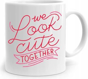Valentin Napi Ajándék Bögre We Look Cute Together fényképes nyomtatással