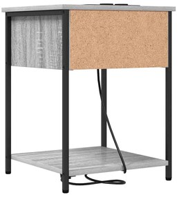 Éjjeliszekrény 2 pcs Szürke sonoma 42 x 41 x 56 cm Faanyag