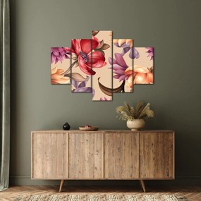 Kép - Vintage virágok (150x105 cm)