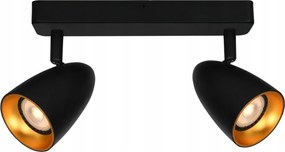 Mennyezeti lámpa Italux Tino fekete/arany 2xGU10 10W állítható szög