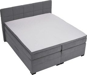 Boxspring ágy, 180x200, szürke, APRIL