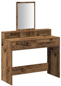Sminkasztal Fiókokkal Régi Fa 100x41x140 cm