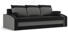 Nagy méretű HEWLET kanapéágy. Szürke / fekete