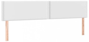fehér műbőr LED-es fejtámla 160 x 5 x 78/88 cm