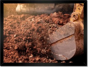 Poszterek keretben 40x30 Föld ásó kotrógép