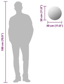 kör alakú keret nélküli üveg tükör 30 cm