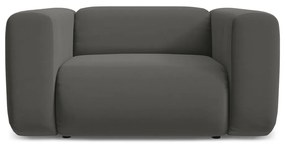 Szürke bársony fotel Ekahi – Makamii