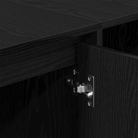 TV állvány - Fekete tölgy - 120x30x40.5 cm - Műmárványból készült