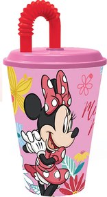 Disney Minnie Spring szívószálas pohár, műanyag 430 ml
