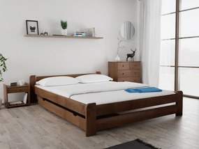 Emily ágy 160x200 cm, tölgyfa Ágyrács: Lamellás ágyrács, Matrac: Deluxe 10 cm matrac