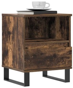 Füstös tölgy színű szerelt fa éjjeliszekrény 40 x 35 x 50 cm