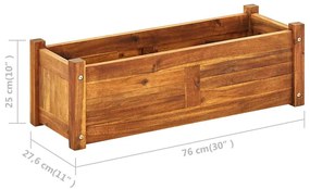 akácfa kerti magaságyás 76 x 27,6 x 25 cm