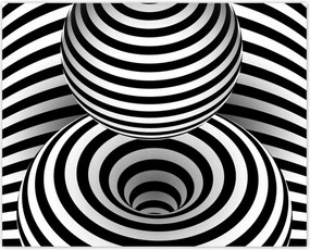 Poszterek 50x40 Absztrakt fekete-fehér