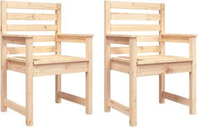 vidaXL 2 db tömör fenyőfa kerti szék 60x48x91 cm