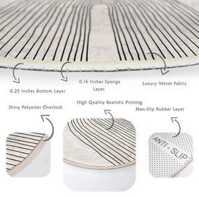 Krémszínű mosható kerek szőnyeg ø 80 cm Comfort – Mila Home