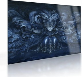 Kép - sötét barokk (üvegen) (70x50 cm)