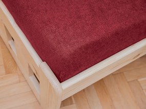 Frottír lepedő kiságyba vörös 60x120 cm