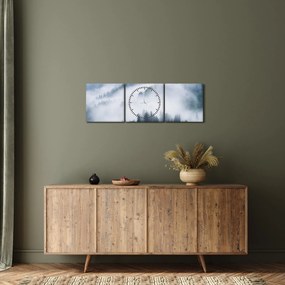 Kép - Fák a ködben (órával) (90x30 cm)